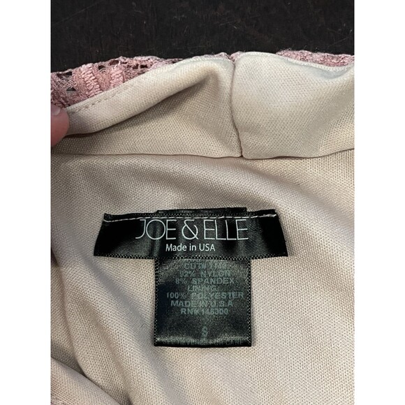 Joe & Elle Women's Small Pink Lace Cap Sleeve Mid Length Bodycon Dress - Picture 6 of 6